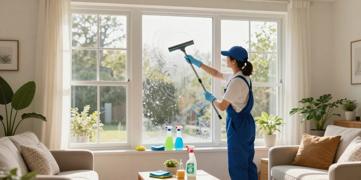 Expert fensterreinigung solothurn in a sunlit living room showcasing sparkling windows and professional cleaning.