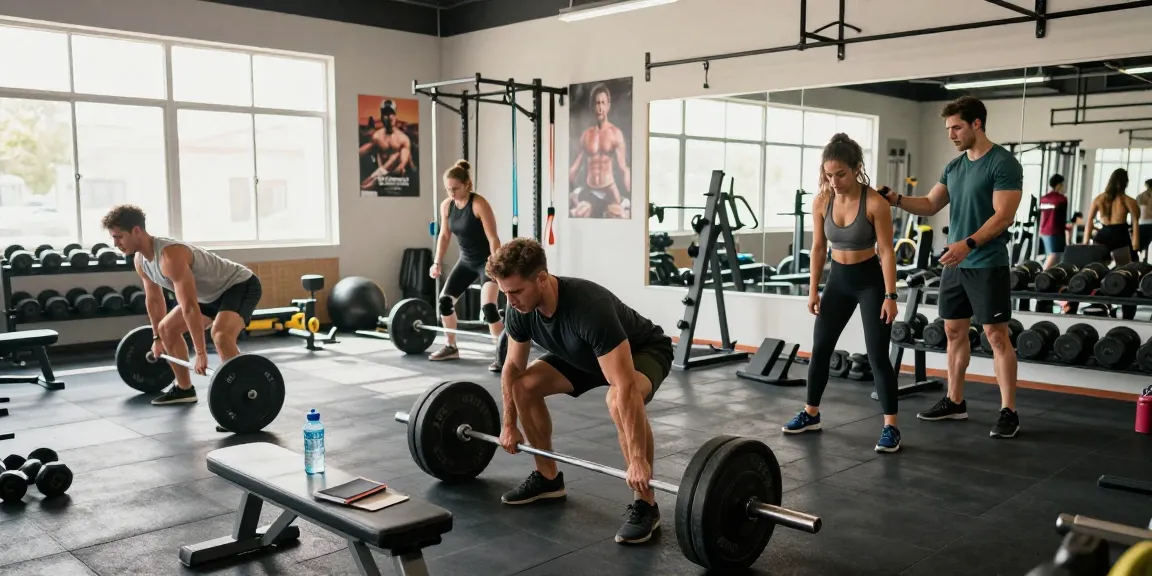 Anabolika Shop Deutschland mit verschiedenen Athleten, die in einer lebhaften Trainingsumgebung im Fitnessstudio trainieren, mit Fokus auf Stärke und Gemeinschaft.