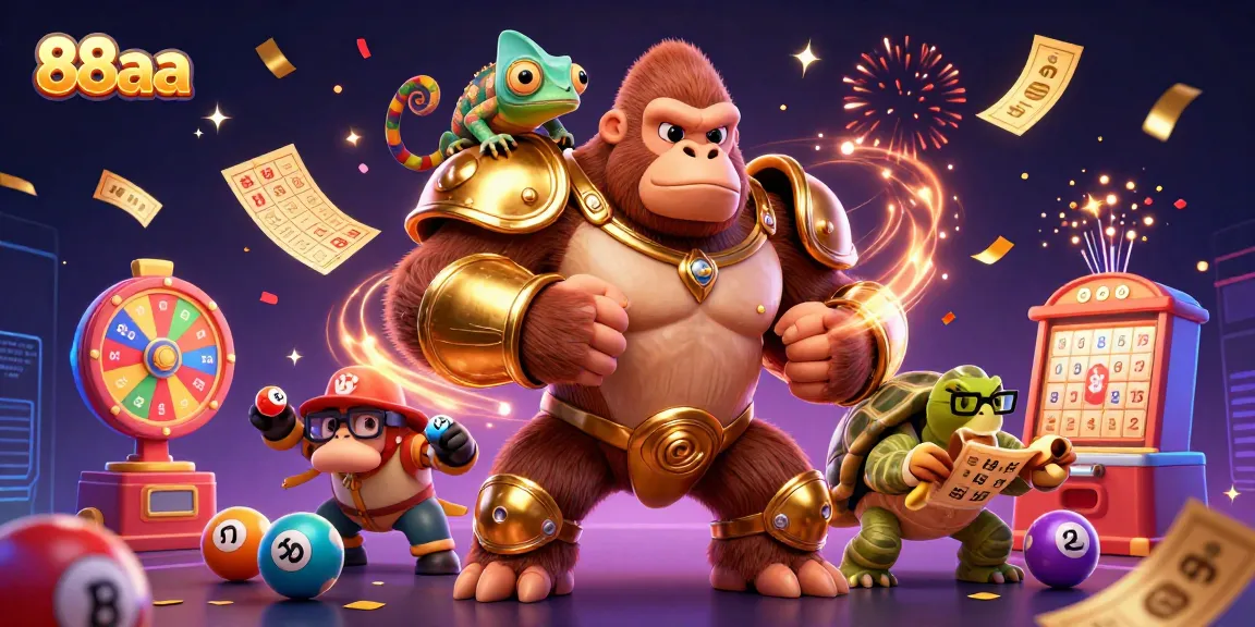 Experience thrilling gaming at 88aa with vibrant lottery balls and dynamic casino elements.