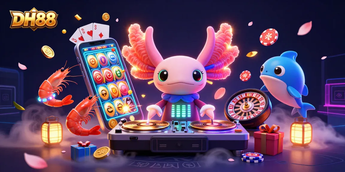 Engage in thrilling fun at DH88, with neon-themed games and dynamic casino elements.