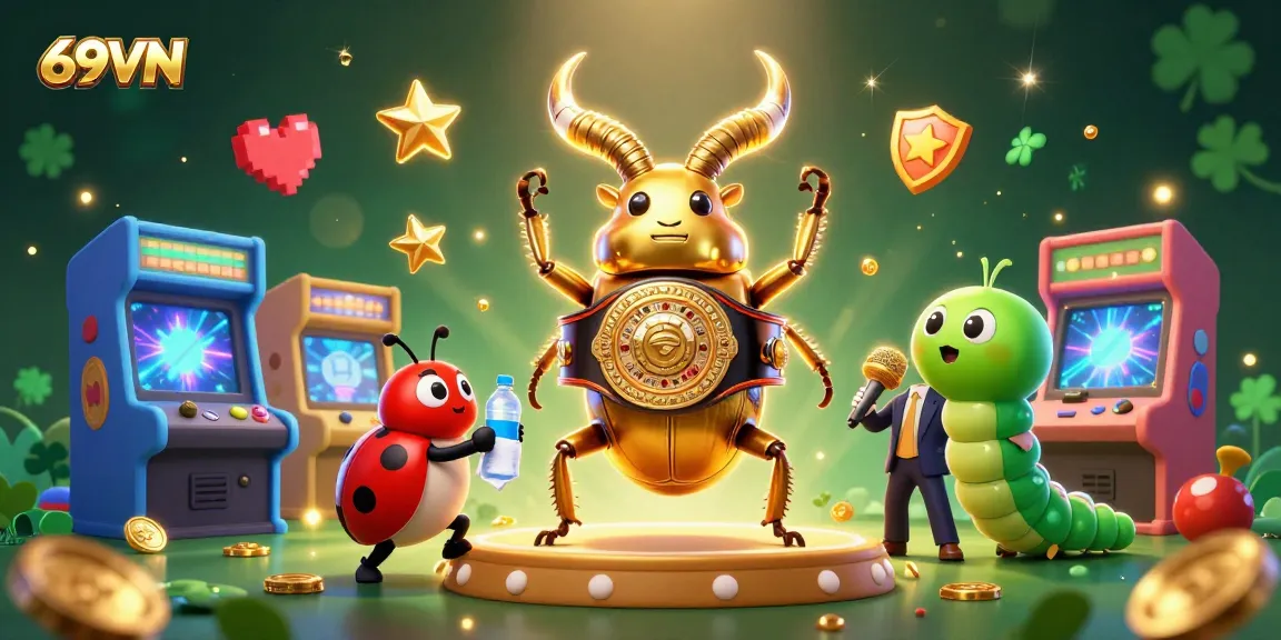 Engage in thrilling actions at 69VN with a dazzling display of colorful gaming elements and characters in a vibrant casino setting.